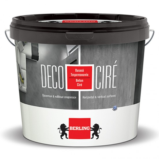 ΠΑΤΗΤΗ ΤΣΙΜΕΝΤΟΚΟΝΙΑ BERLING DECO CIRE ΓΚΡΙ 5KG ΣΠΙΤΙ & ΟΙΚΟΔΟΜΗ