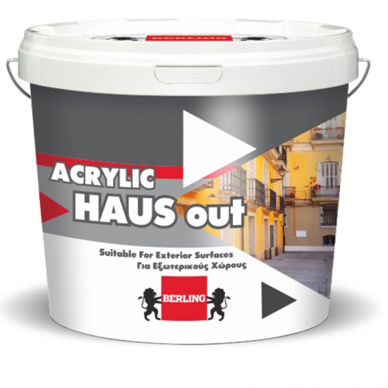 ΑΚΡΥΛΙΚΟ ΧΡΩΜΑ BERLING HAUS OUT ΛΕΥΚΟ 3LT ΣΠΙΤΙ & ΟΙΚΟΔΟΜΗ