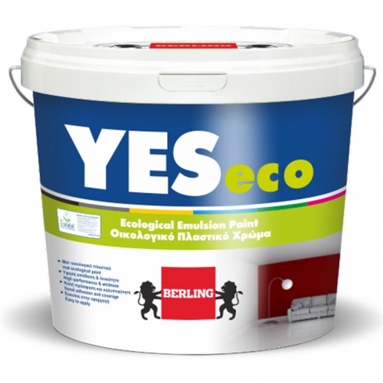 ΠΛΑΣΤΙΚΟ ΧΡΩΜΑ ΟΙΚΟΛΟΓΙΚΟ BERLING YES ECO ΛΕΥΚΟ 0.75Lt ΣΠΙΤΙ & ΟΙΚΟΔΟΜΗ