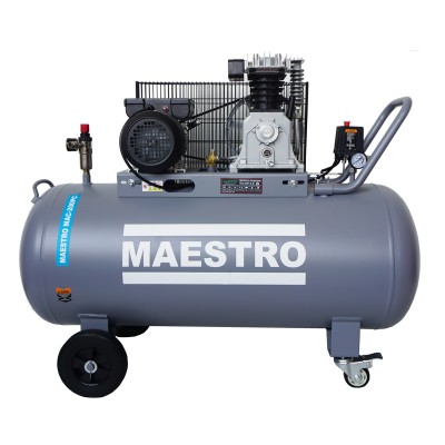 Maestro MAC-200PC AΕΡΟΣΥΜΠΙΕΣΤΗΣ ΜΕ ΙΜΑΝΤΑ 1/Φ - 200 LT - 3HP - 2.2KW - 10BAR