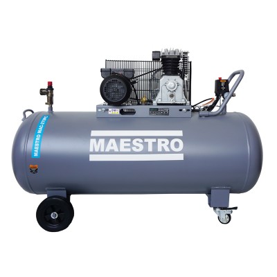 Maestro MAC-270PC_1PH AΕΡΟΣΥΜΠΙΕΣΤΗΣ ΜΕ ΙΜΑΝΤΑ 1/Φ - 270 LT - 4HP - 3.0KW - 10BAR