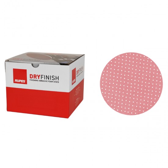 RUPES 9.45SD3000 DRYFINISH ΓΥΑΛΟΧΑΡΤΟ ΞΗΡΑΣ ΤΡΙΒΗΣ ΠΟΛΥΤ/ΠΟ HOOKIT, ΚΟΚΚΙΝΟΣ ΑΦΡΟΣ 7MM, 150MM, P3000