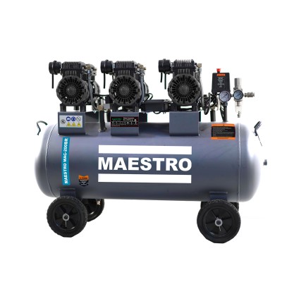 Maestro MAC-200BR ΑΕΡΟΣΥΜΠΙΕΣΤΗΣ BRUSHLESS ΧΩΡΙΣ ΛΑΔΙ, ΧΑΜΗΛΟΥ ΘΟΡΥΒΟΥ 1/Φ - 200 LT - 4.5HP - 3.3KW - 10BAR