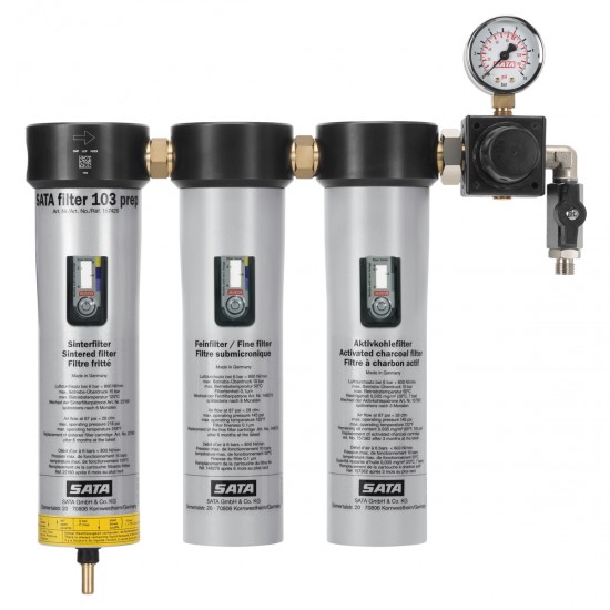 SATA 157420  SATA FILTER 103 PREP - ΦΙΛΤΡΟ ΑΕΡΟΣ 3 ΣΤΑΔΙΩΝ ΜΕ ΜΙΑ ΕΞΟΔΟ ΑΡΣ. (1/4)
