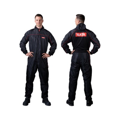 SATA 1202548 SATA SUIT STANDARD, ΠΟΛΥΕΣΤΕΡΙΚΗ ΟΛΟΣΩΜΗ ΦΟΡΜΑ ΠΡΟΣΤΑΣΙΑΣ ΒΑΦΗΣ ΜΕ ΚΟΥΚΟΥΛΑ - XL (ΜΑΥΡΗ)