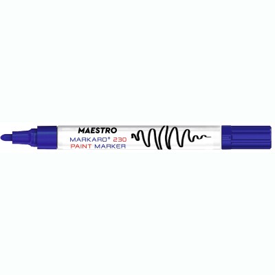 Maestro MARKARO230_BL PAINT MARKER ΜΑΡΚΑΔΟΡΟΣ ΑΝΕΞΙΤΗΛΟΣ ΜΕ ΜΠΙΛΙΑ, 2.3MM-3.0MM, ΜΠΛΕ