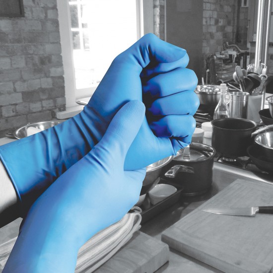 POLYCO FHD50/L ΓΑΝΤΙΑ ΝΙΤΡΙΛΙΟΥ HD (30CM), ΜΠΛΕ, LARGE