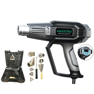 Maestro MHG-2003 LCD ΘΕΡΜΟΠΙΣΤΟΛΟ ΑΕΡΟΣ ΓΙΑ ΠΛΑΣΤΙΚΑ - ΟΘ. LCD, 9 ΕΞΑΡΤ., ΚΟΚΚΑΛ. ΘΗΚΗ (2000W/50-650°C )