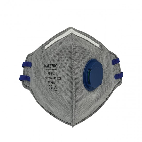 Maestro PPE4X ΜΑΣΚΑ ΜΙΑΣ ΧΡΗΣΗΣ ΜΕ ΣΩΜΑ ΕΝΕΡΓΟΥ ΑΝΘΡΑΚΑ ΚΑΙ ΦΙΛΤΡΟ (FFP2)