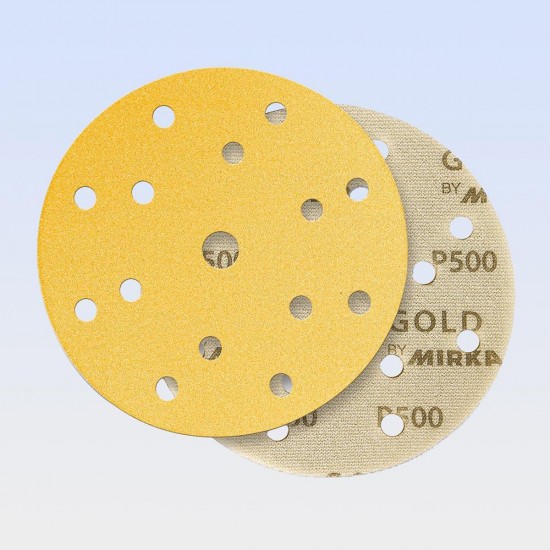 MIRKA 2371102051 GOLD SOFT, ΓΥΑΛΟΧΑΡΤΟ ΜΕ ΑΦΡΟ (PE) 15ΤΡΥΠΟ HOOKIT 150MM, P500