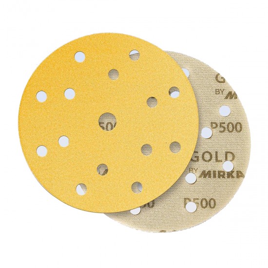 MIRKA 2371102081 GOLD SOFT, ΓΥΑΛΟΧΑΡΤΟ ΜΕ ΑΦΡΟ (PE) 15ΤΡΥΠΟ HOOKIT 150MM, P800 